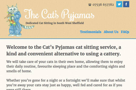 The Cat's Pyjamas website screen grab thumb